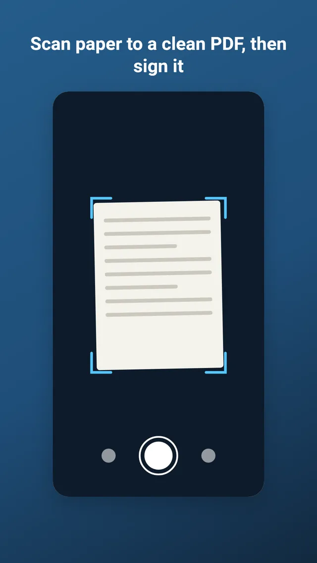 Scan paper, then sign it